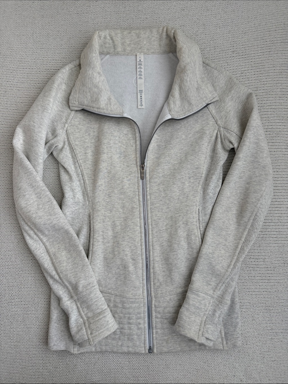 Lululemon Radiant Jacket II Heathered Light Ivory Size 6